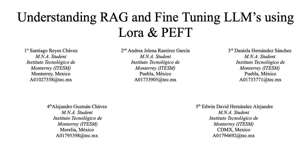 RAG & Fine-Tuning LLMs